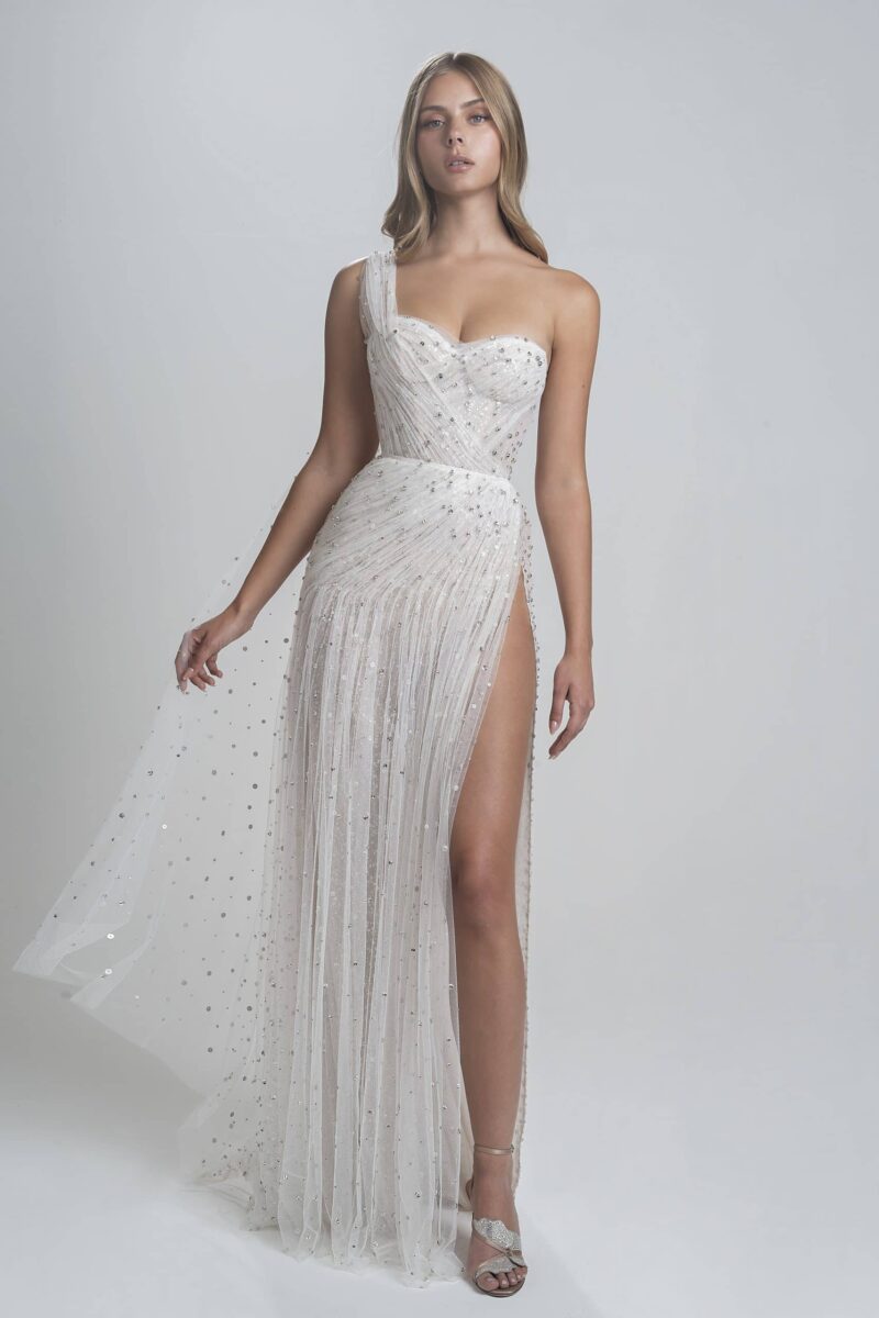 Draped Crystal Dress