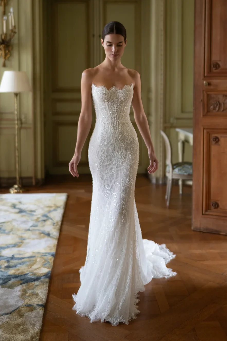 Lee Petra Grebenau Crown gown with the corset detached — softer underlying silhouette