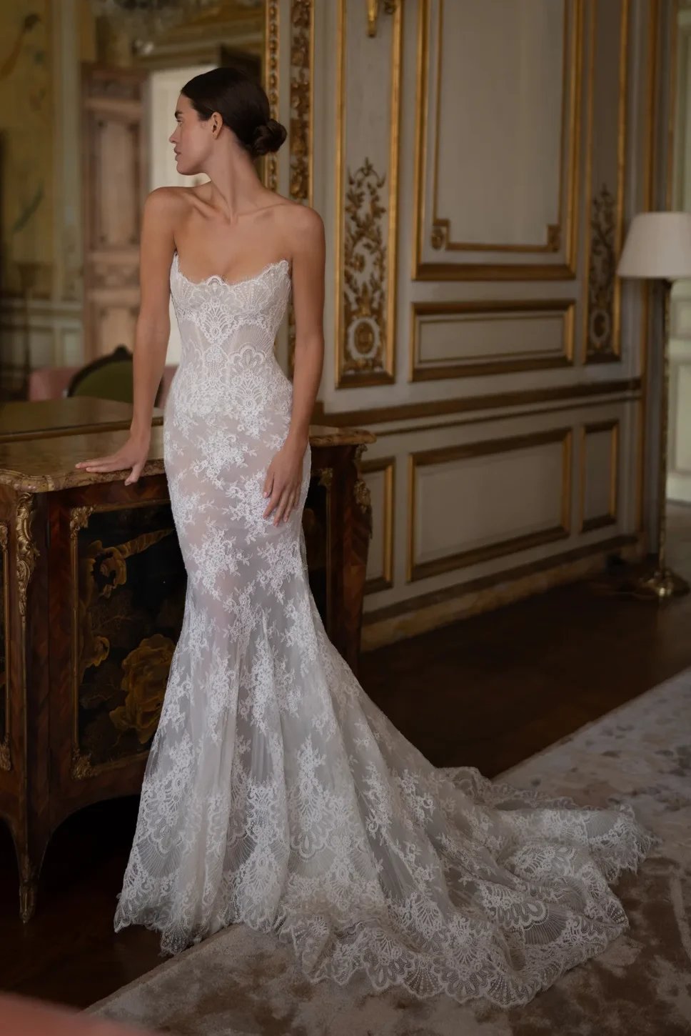 Lee Petra Grebenau Victoria gown revealed beneath the corset — fitted second silhouette