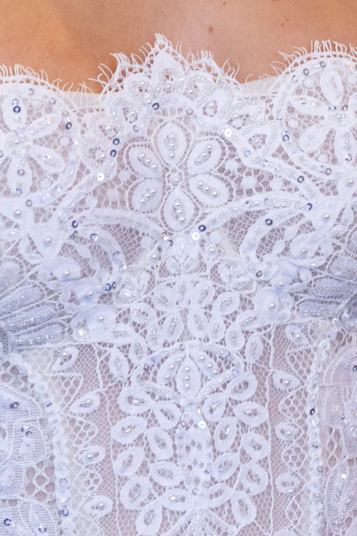 Close-up detail of Lee Petra Grebenau 2701 — Made to Order couture craftsmanship for a summer soirée