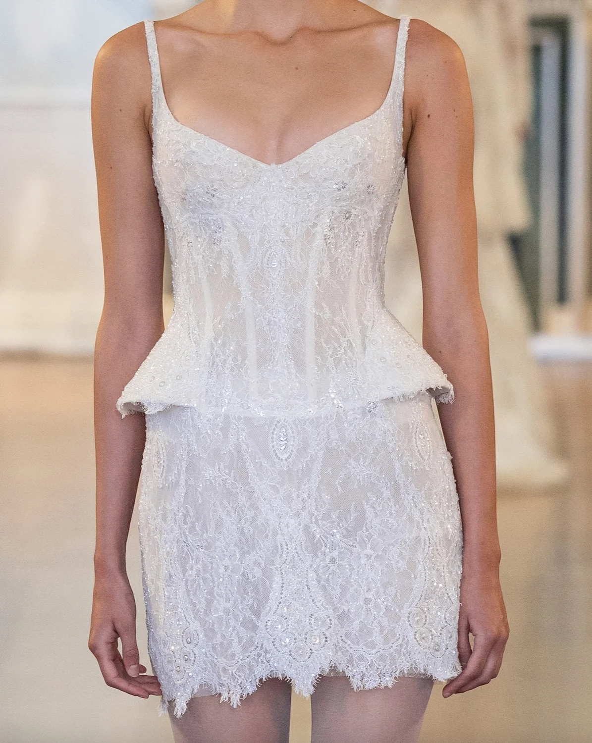 Close-up detail of Lee Petra Grebenau 2707 — Made to Order couture craftsmanship for a bridal shower