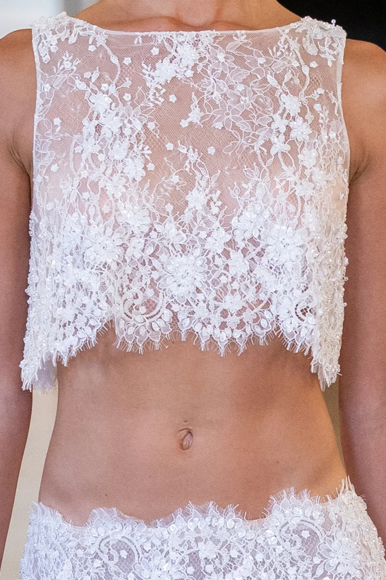 Close-up detail of Lee Petra Grebenau 2711 — Made to Order couture craftsmanship for a destination weekend