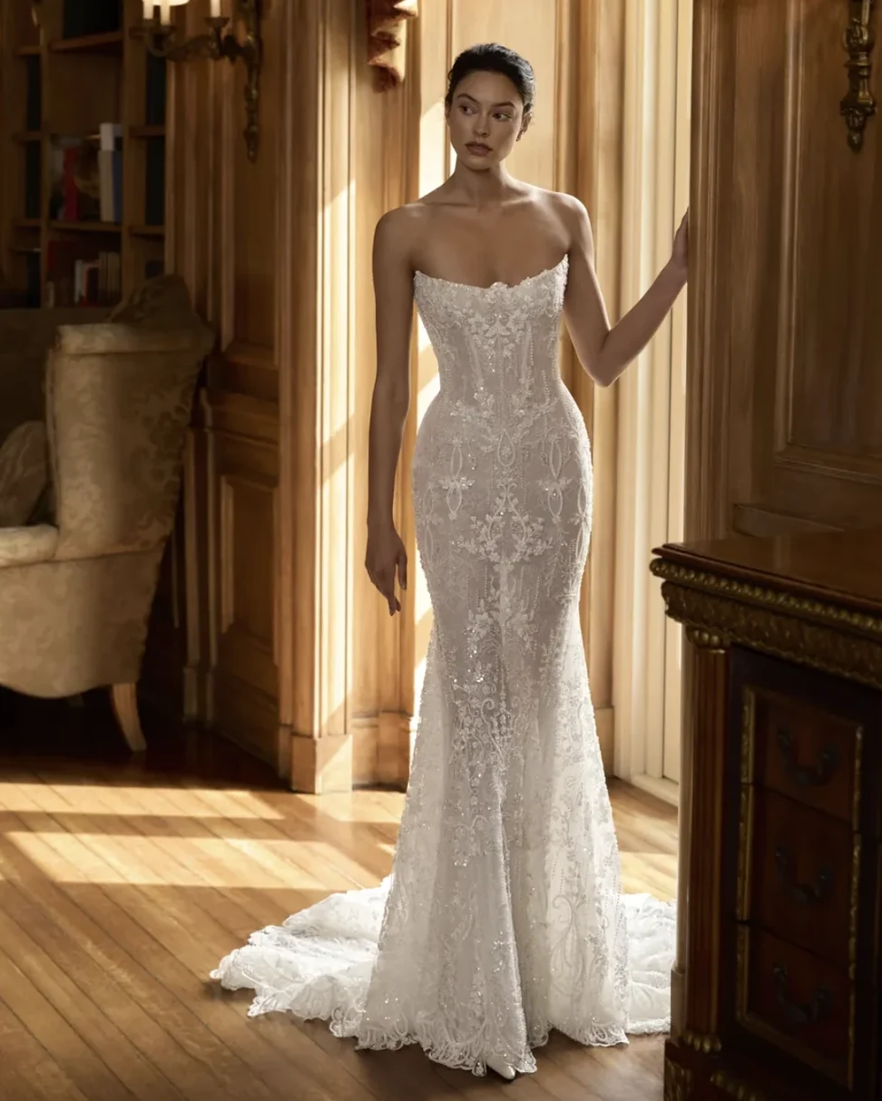 Lee Petra Grebenau Estelle gown — sculptural fitted silhouette with effortless glamour